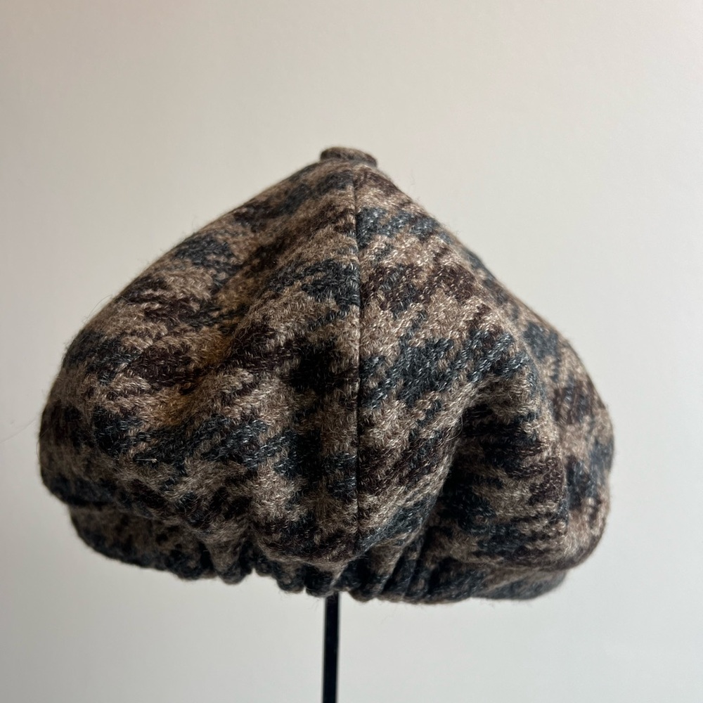 MJM Since 1829 Italian Virgin‎ Wool Houndstooth Newsboy Cap - Picture 4 of 10